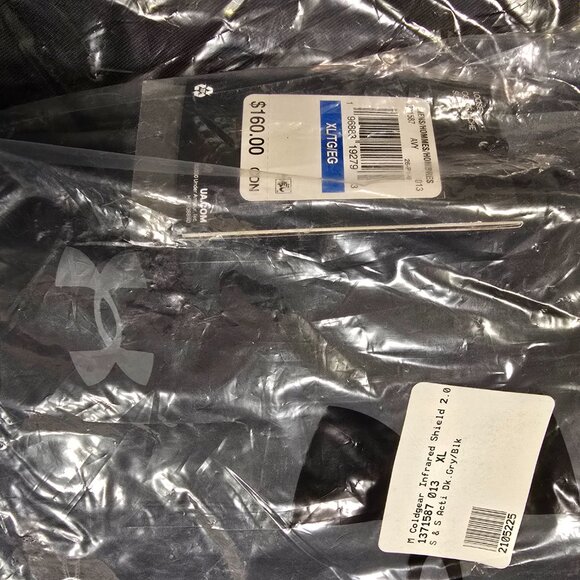 Men's Under Armour Storm ColdGear Infrared Shield 2.0 Castlerock / Black XL NEW - Picture 2 of 8